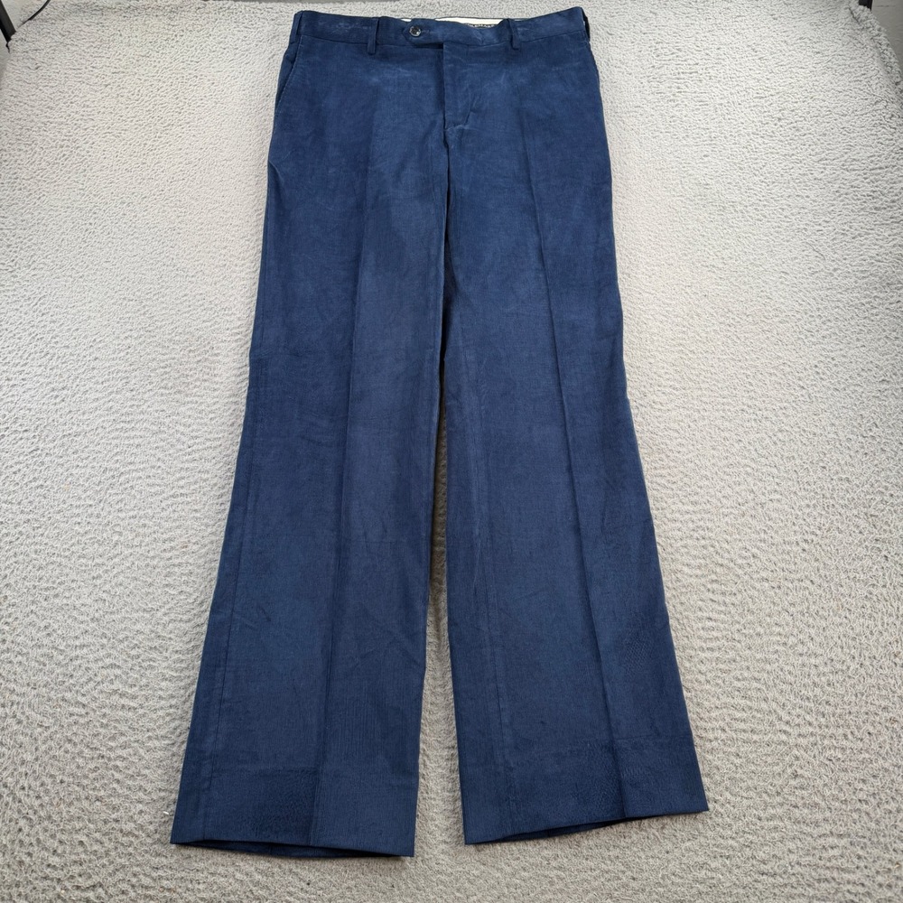 Solemare Maus & Hoffman Corduroy Pants Laura Mens 32x31 Blue Made In Italy